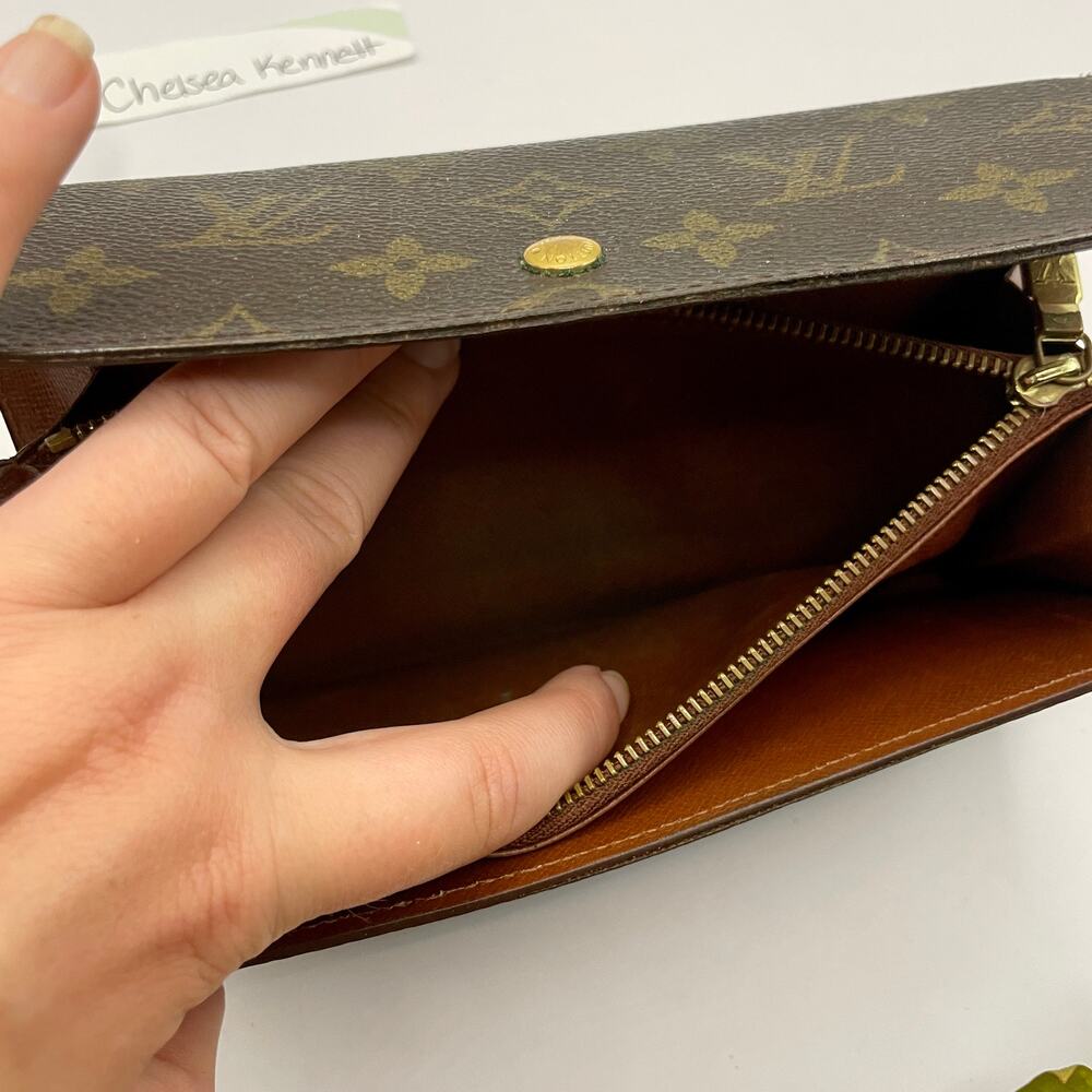 Louis Vuitton Long Sarah Large Monogram Canvas Wallet Vintage - Picture 14 of 16